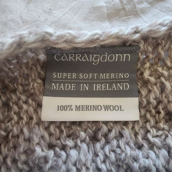 Carraigdonn 100% Merino Wool Ireland sweater pullover cover shrug womens size OS - Picture 5 of 6